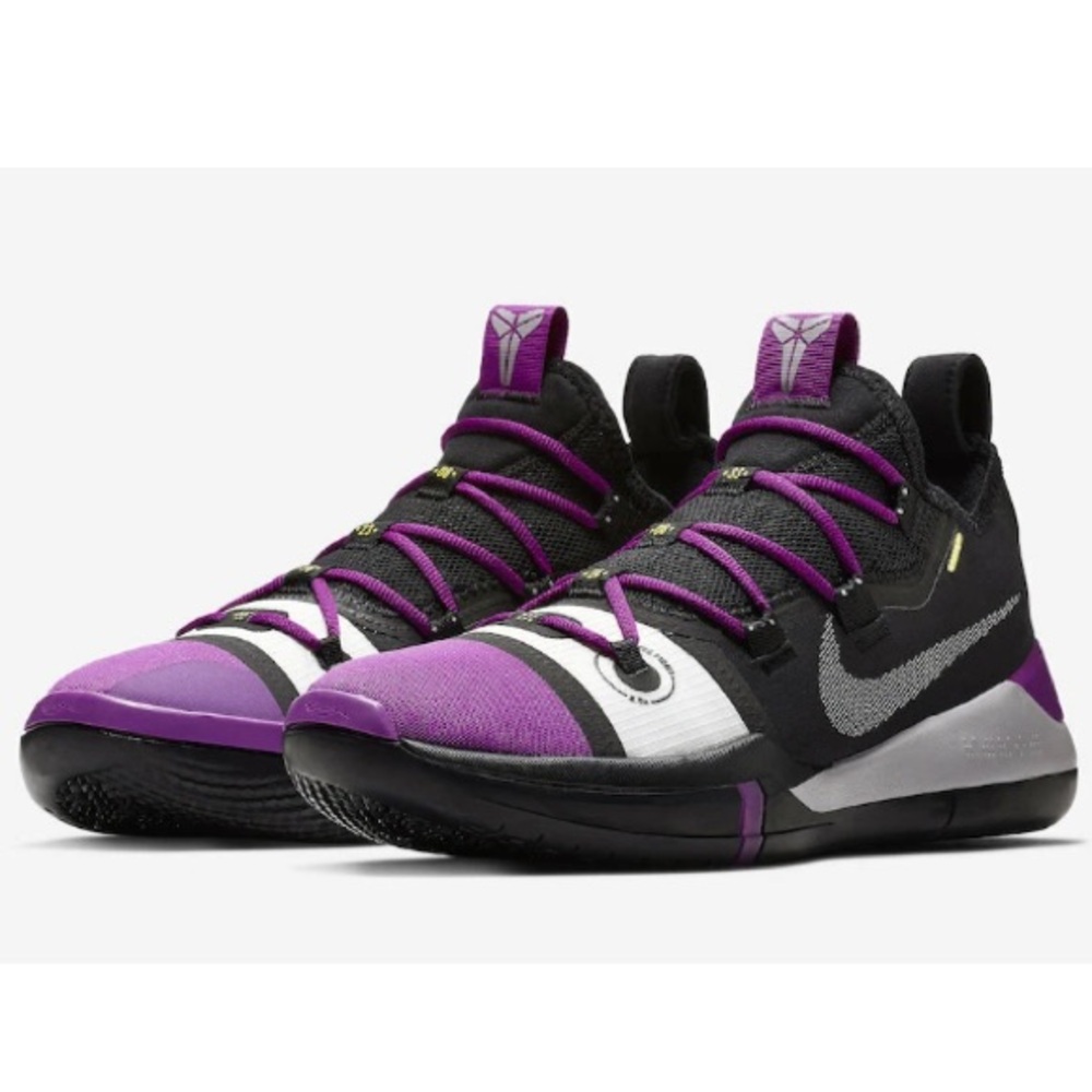 Nike KOBE AD Exodus 2018 LA LAKERS  Purple Black Mamba Grey AV3555-002 Sz 13 - Picture 16 of 16